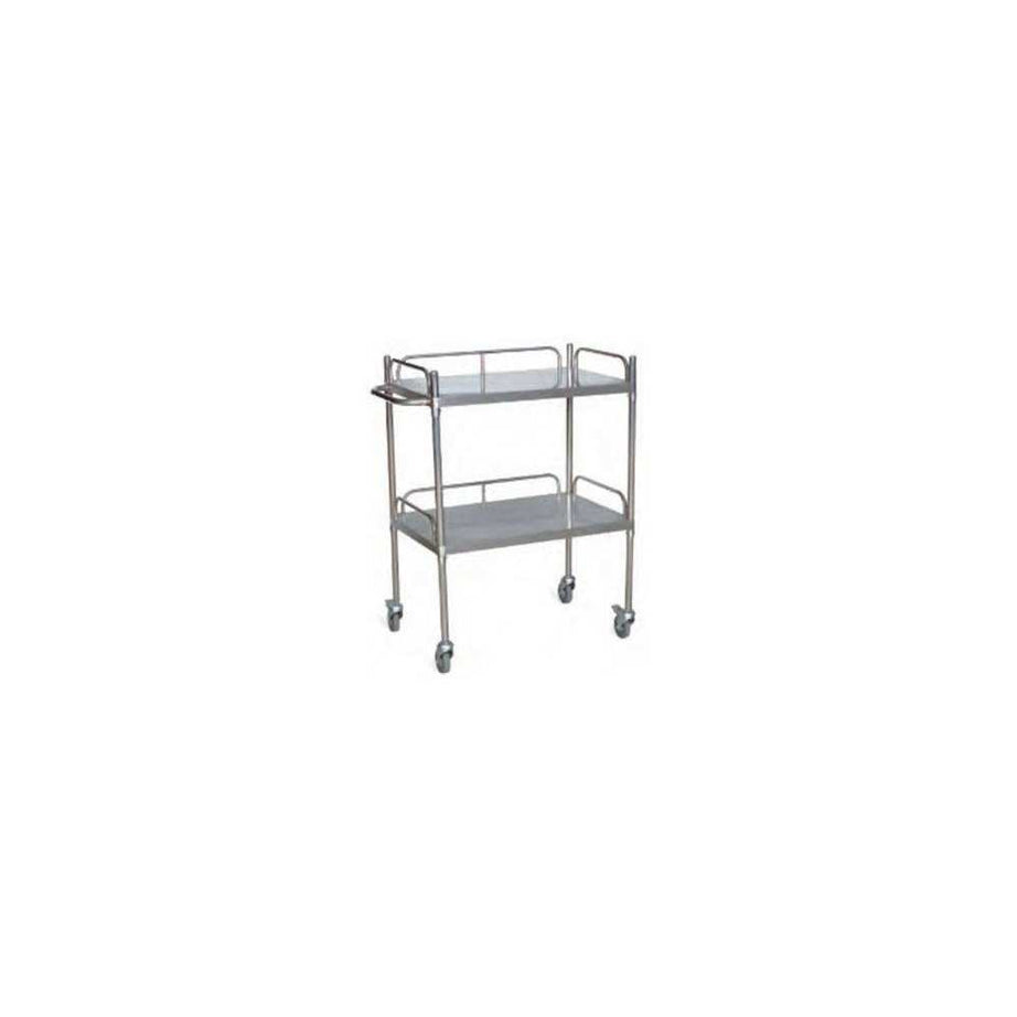 Guéridon à 2 plateaux avec barrière