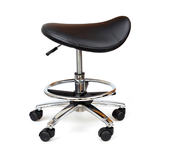 Tabouret assise selle roulant avec cerceau